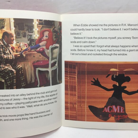 Vintage Disney Who Framed Roger Rabbit Story Book Music Photos Motion Picture - Picture 3 of 8